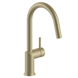 Fantini Nostromo Sink Mixer with Pull Out Hose - Matte British Gold PVD 42P61852FZ