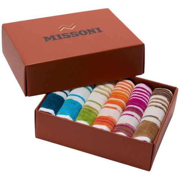 Missoni Fiammetta 100 Face Towel 30x30 6 Piece Set 8053147551296