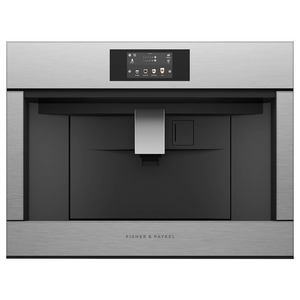 Fisher & Paykel 60cm Series 9 Contemporary Built-In Coffee Maker Brushed Silver Glass
