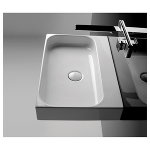 Studio Bagno Unit 80 Bench or Wall Basin with No Tap Hole - Gloss White UTL02-0 UTL02/0