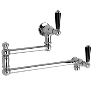 Astra Walker Signature Pot Filler with Black Porcelain Lever Handles A50-26-BL-00