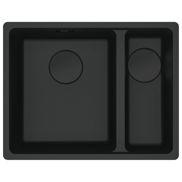 Franke Maris 340/150mm 1 and 1/2 Bowl Right Topmount Sink Matte Black MRG660-SBRMBB
