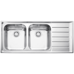 Franke Neptune Double Bowl Sink with Right Hand Drainer