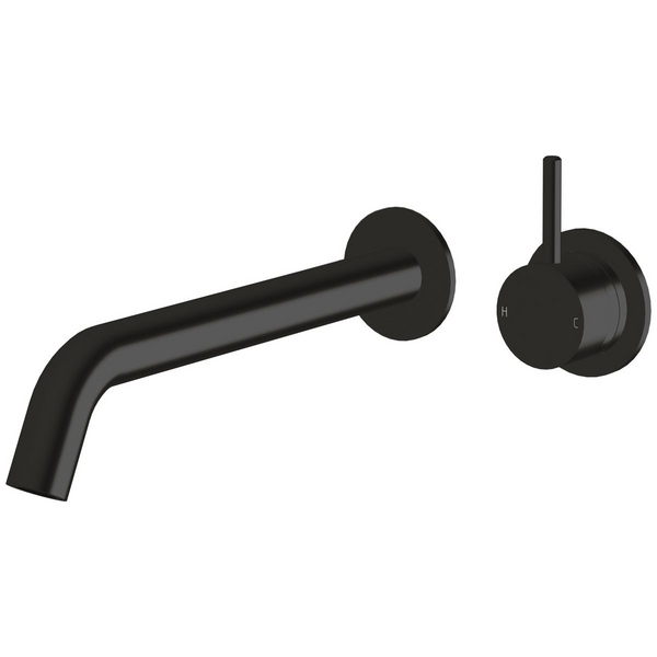Sussex Taps Virgo Wall Basin or Bath Mixer Outlet System 250mm LUXPVD Matte Opium Black VGWBBMOS25001-58