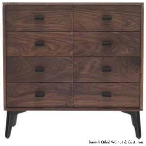De La Espada McQueen Eight Drawer Chest - Walnut 378W