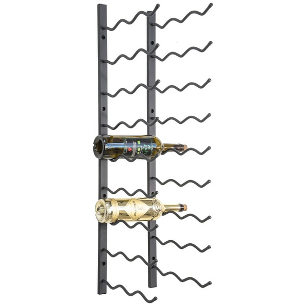 KingsBottle 27 Bottle C-Type Label Display Wall Mounted Metal Wine Rack WMRC-03D27B
