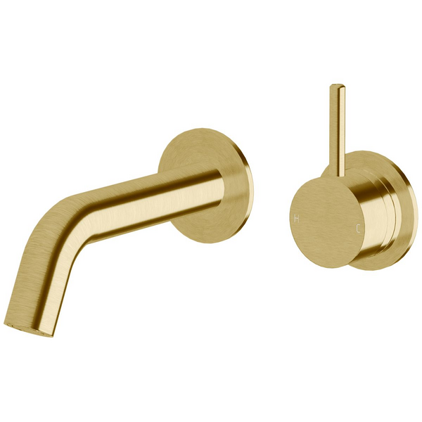 Sussex Taps Virgo Wall Basin or Bath Mixer Outlet System 150mm LUXPVD Brushed Pure Gold VGWBBMOS15001-60
