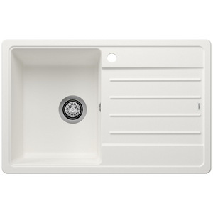 Blanco LEGRA 45S Single Bowl Top Mount Sink with Right Hand Drainer Silgranit White