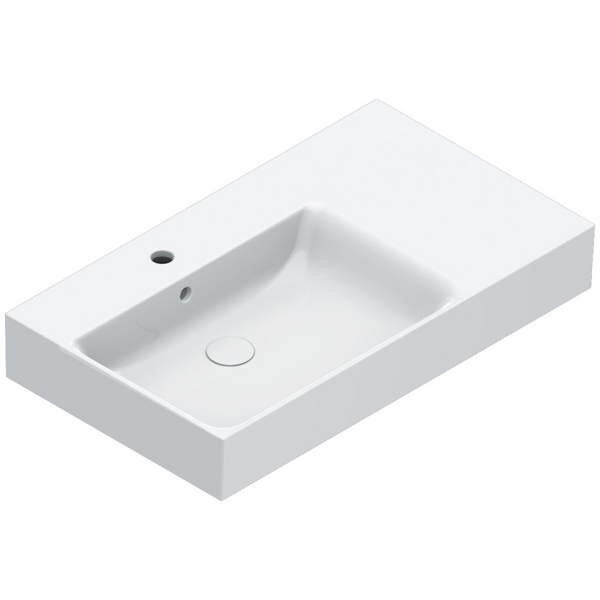 Catalano Premium 800x470 Left Bowl Basin With Taphole Gloss White 0220841001