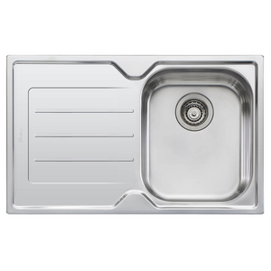 Oliveri Flinders Single Bowl Topmount Sink with Left-Hand Drainer