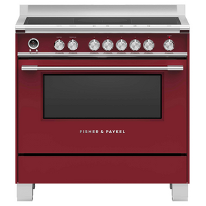 Fisher & Paykel 90cm Series 9 Classic Freestanding Induction Pyrolytic Oven Red