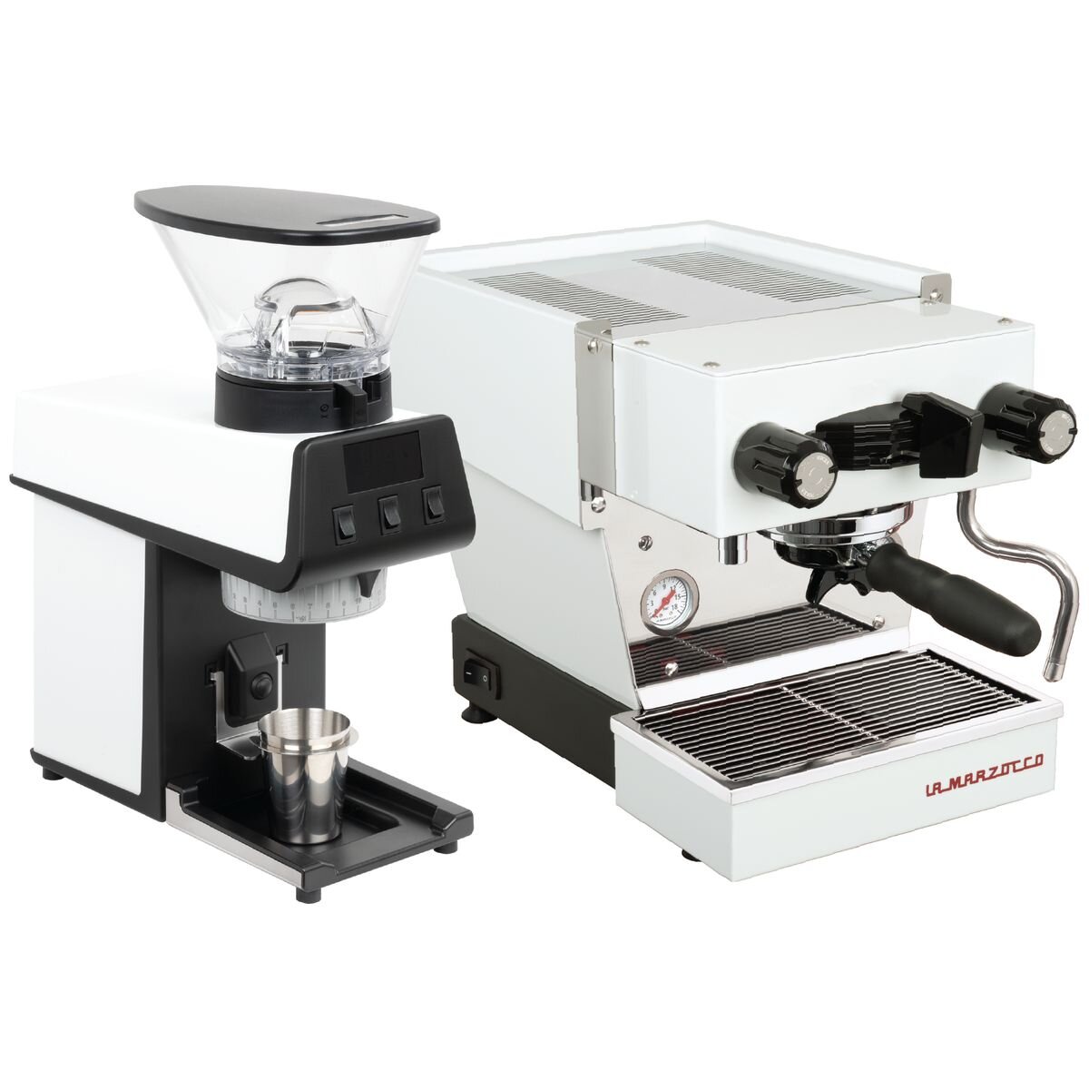 La Marzocco Linea Micra White Home Package with White Pico WA