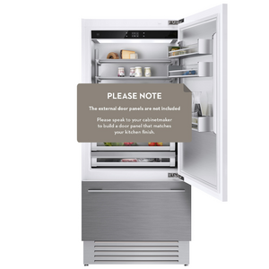 V-ZUG 556L V6000 CombiCooler Supreme 90 Integrated Bottom Mount Fridge Right Hinge 5113300010