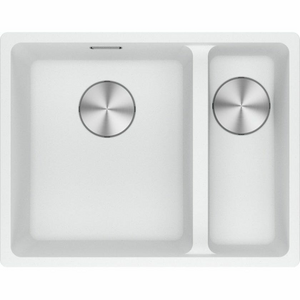 Franke Maris 340/150mm 1 and 1/2 Bowl Right Topmount Sink with Extension Drainer Polar White