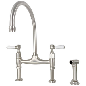 Shaws by Perrin & Rowe Pendleton Kitchen Mixer with Rinse - Pewter AUSH-4173PFWPC