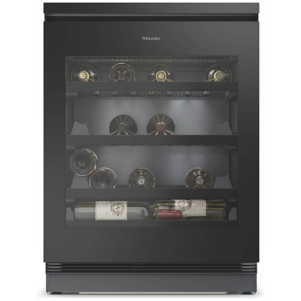 Miele 44 Bottle Built-Under Wine Conditioner Obsidian Black KWTUS7054-F