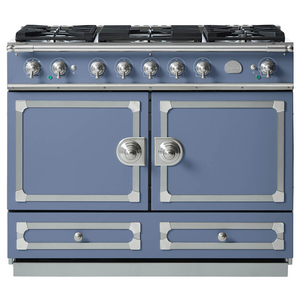 La Cornue Cornufe 110cm Dual Fuel Freestanding Oven Paris Blue with Brushed Nickel