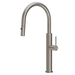 Gessi 316 Meccanica Gooseneck Pull Out Spray Mixer Tap Stainless Steel 60024-239