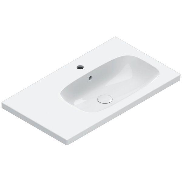 Catalano Alvea 800x460 Wall Hung Right Bowl Basin Gloss White 1 Taphole 0620831001