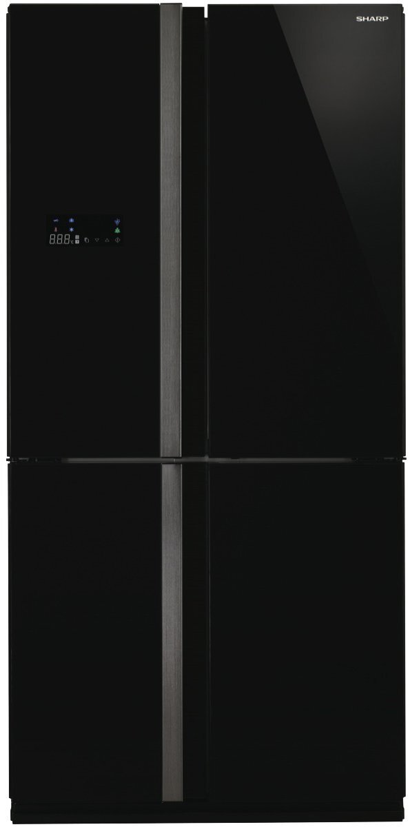 Sharp 676l french 4 door refrigerator deals glass black sjfj676vbk