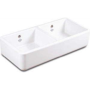 Shaws Double Bowl 1000 Handcrafted Fireclay Sink