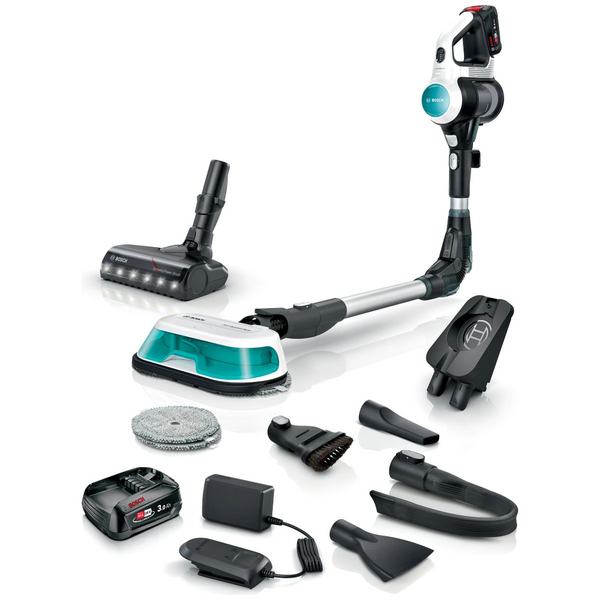 Bosch Rechargeable 2 in 1 Vacuum and Mop Unlimited 7 ProHygienic Aqua-White BCS71HYGAU