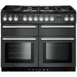 Falcon 110cm Nexus SE Freestanding Dual Fuel Oven/Stove Slate and Chrome NEXSE110DFSL-CH