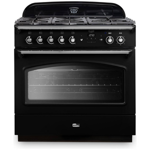 Falcon 90cm Classic FX Black-Chrome Dual Fuel Freestanding Oven CLA90FXDFBL-CH