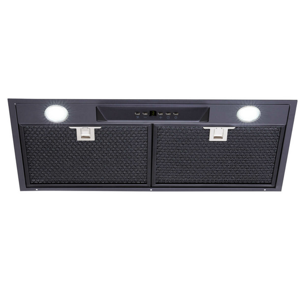 Black outlet undermount rangehood