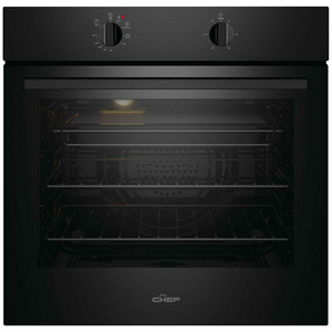 Chef 60cm Electric Fan Forced Built-In Oven-Black