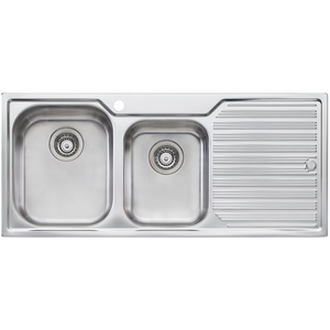 Oliveri Diaz 1 and 3/4 Bowl Right Hand Drainer Topmount Sink