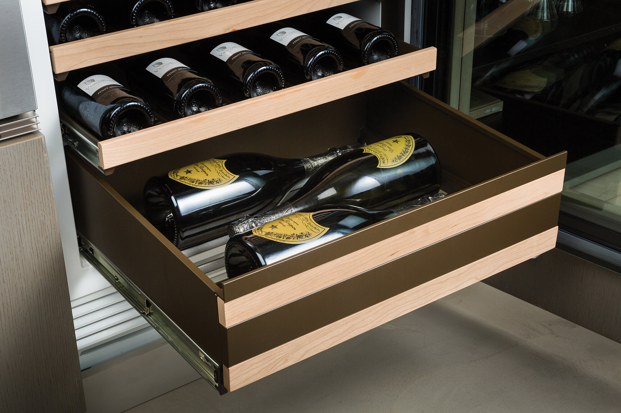 Wine drawer storage hot sale