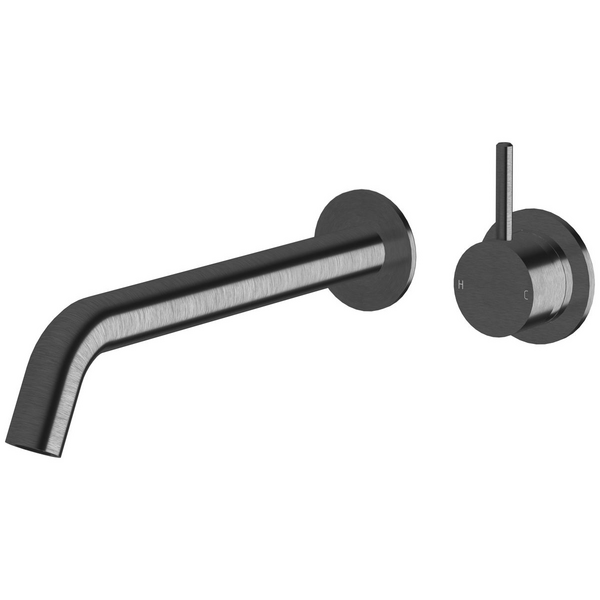 Sussex Taps Virgo Wall Basin or Bath Mixer Outlet System 250mm LUXPVD Brushed Smoke Gunmetal VGWBBMOS25001-54