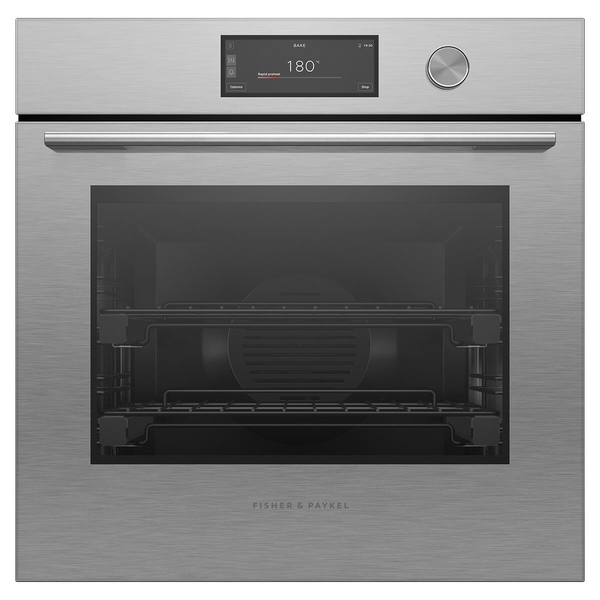 Fisher & Paykel 60cm Series 9 Contemporary Pyrolytic Oven Brushed Silver Glass OB60SACPUDX5