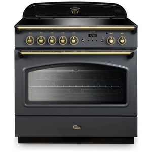 Falcon 90cm Classic FX Induction Freestanding Oven/Stove Slate and Brass