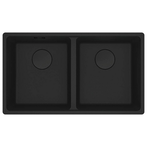 Franke Maris 350mm Double Bowl Topmount Sink with Extension Drainer Matte Black