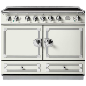 La Cornue Cornufe 110cm Induction Freestanding Oven Pure White with Polished Chrome