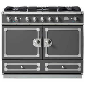 La Cornue Cornufe 110cm Dual Fuel Freestanding Oven Graphite with Brushed Nickel