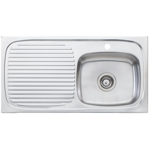 Oliveri Ultraform Single Bowl Left Hand Drainer Topmount Sink