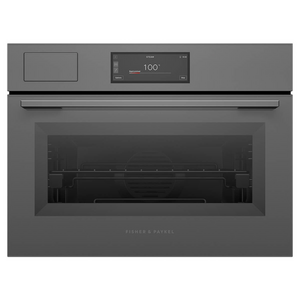 Fisher & Paykel 60cm Series 9 Minimal Compact Combi-Steam Oven Grey Glass
