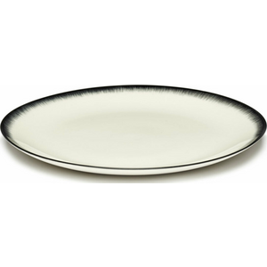 Serax De 28cm Plate Set Of 2 Off White and Black Variation 3 - B4019325