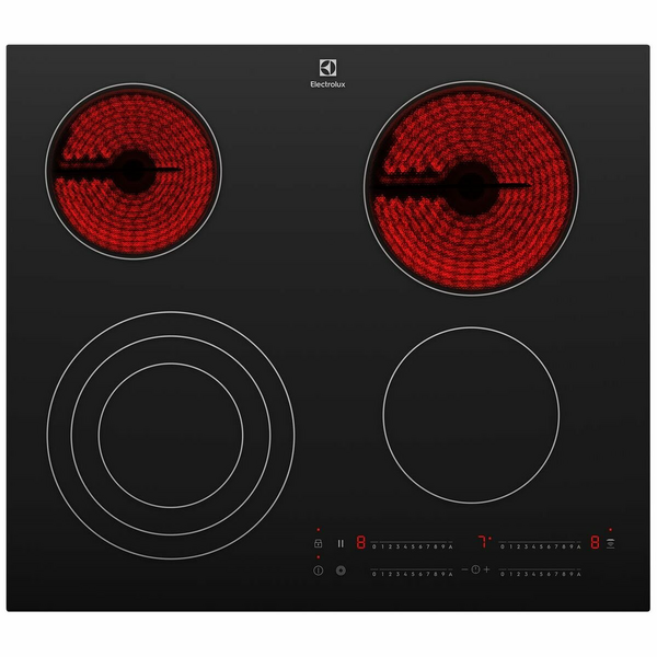 Electrolux 60cm 4 Zone Hobb2Hood Ceramic Cooktop EHC644BE