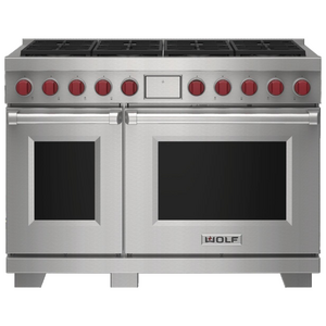 WOLF 122cm Freestanding Dual Fuel Oven/Stove with 8 Burners - Natural Gas