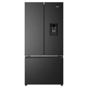 Haier 509L French Door Fridge with Non-Plumbed Water Dispenser Black