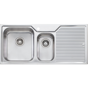 Oliveri Nu-Petite 1 and 1/2 Bowl Right Hand Drainer Topmount Sink