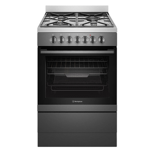 Westinghouse 60cm Dual Fuel Fan Forced Freestanding Oven Dark Stainless Steel