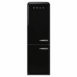 Smeg FAB 50's Style 331L Bottom Mount Refrigerator Black FAB32LBL5AU