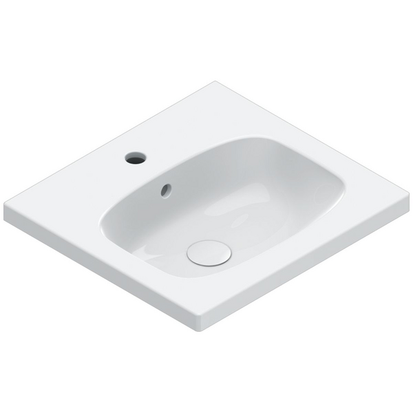 Catalano Alvea 500x460 Wall Hung Basin Gloss White 1 Taphole 0620501001