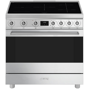 Smeg 90cm Classic Stainless Steel Induction Freestanding Oven