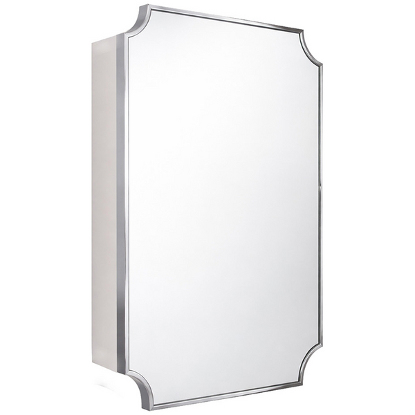 Turner Hastings Claremont 80x50 Bathroom Mirror Shaving Cabinet Chrome CL404SC-CH